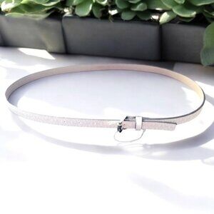 NEW MICHAEL KORS Belt Signature Pattern White & Gray Women’s Size XL FAST SHIP